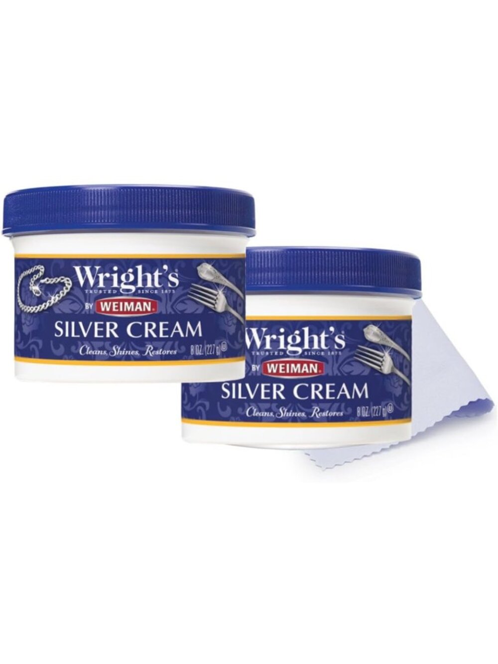 Silver Cleaner & Polish Cream - Ammonia-Free, Gently Removes Tarnish, 8oz, 2